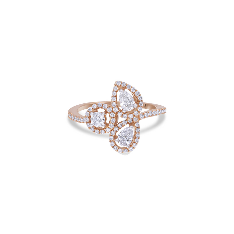 Tri-Solitaire Ring