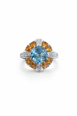 Cushion Blue Ring