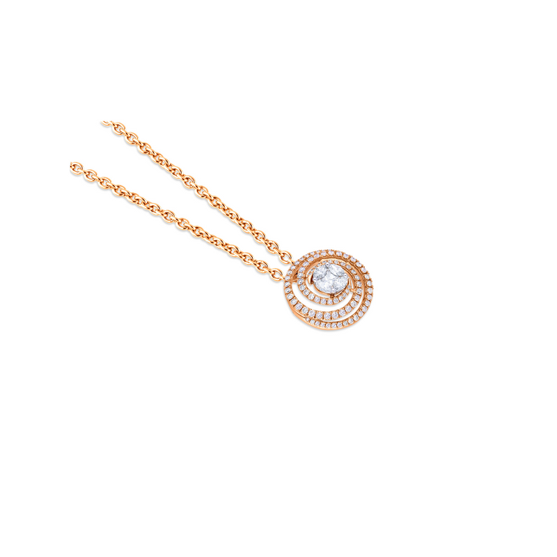 Diamond Bezel Necklace in Yellow, Rose or White Gold