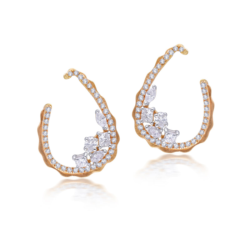 Crescent Crystal Earrings