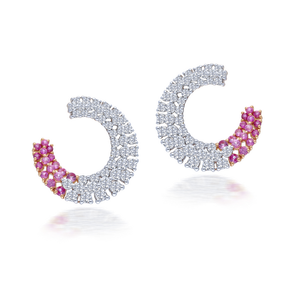 Crescent Rose Earrings