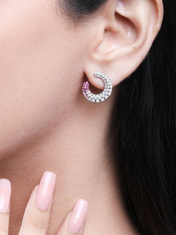 Crescent Rose Earrings