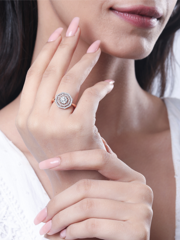 Diamond Octate Ring