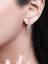 Space dark earrings