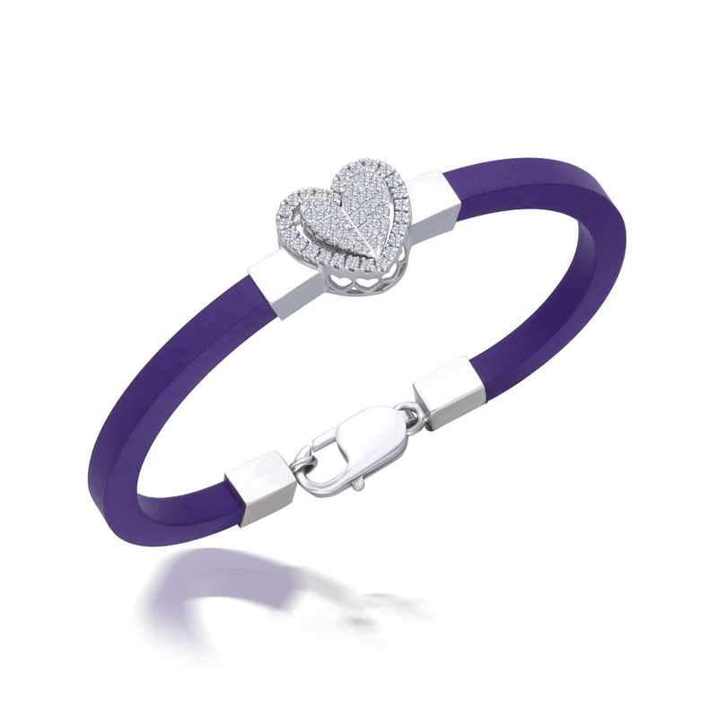 Purple heart bracelet deals