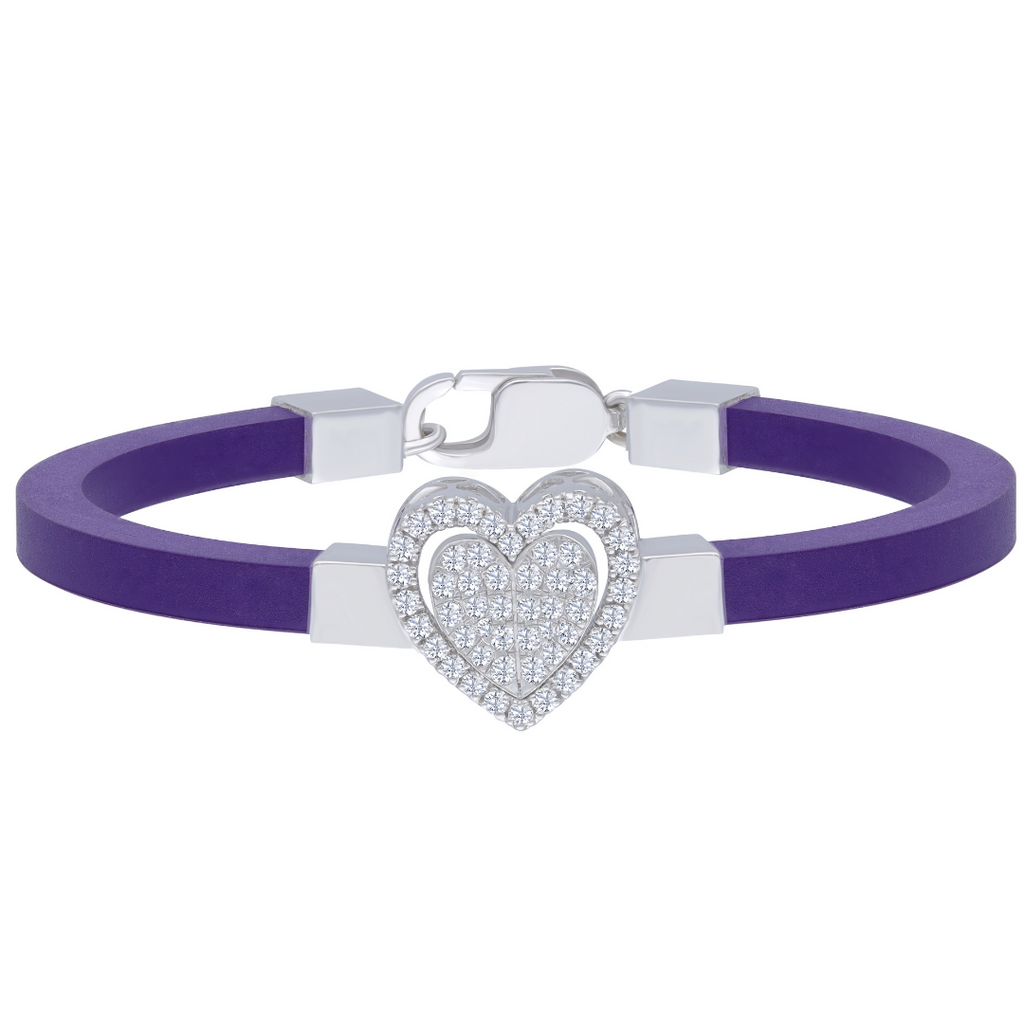 Purple deals heart bracelet