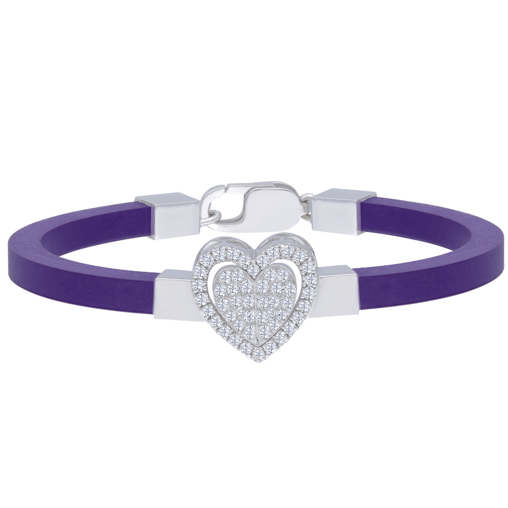 Purple best sale heart bracelet