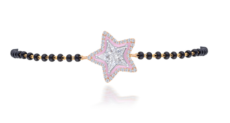 Pink Star Mangalsutra Bracelet